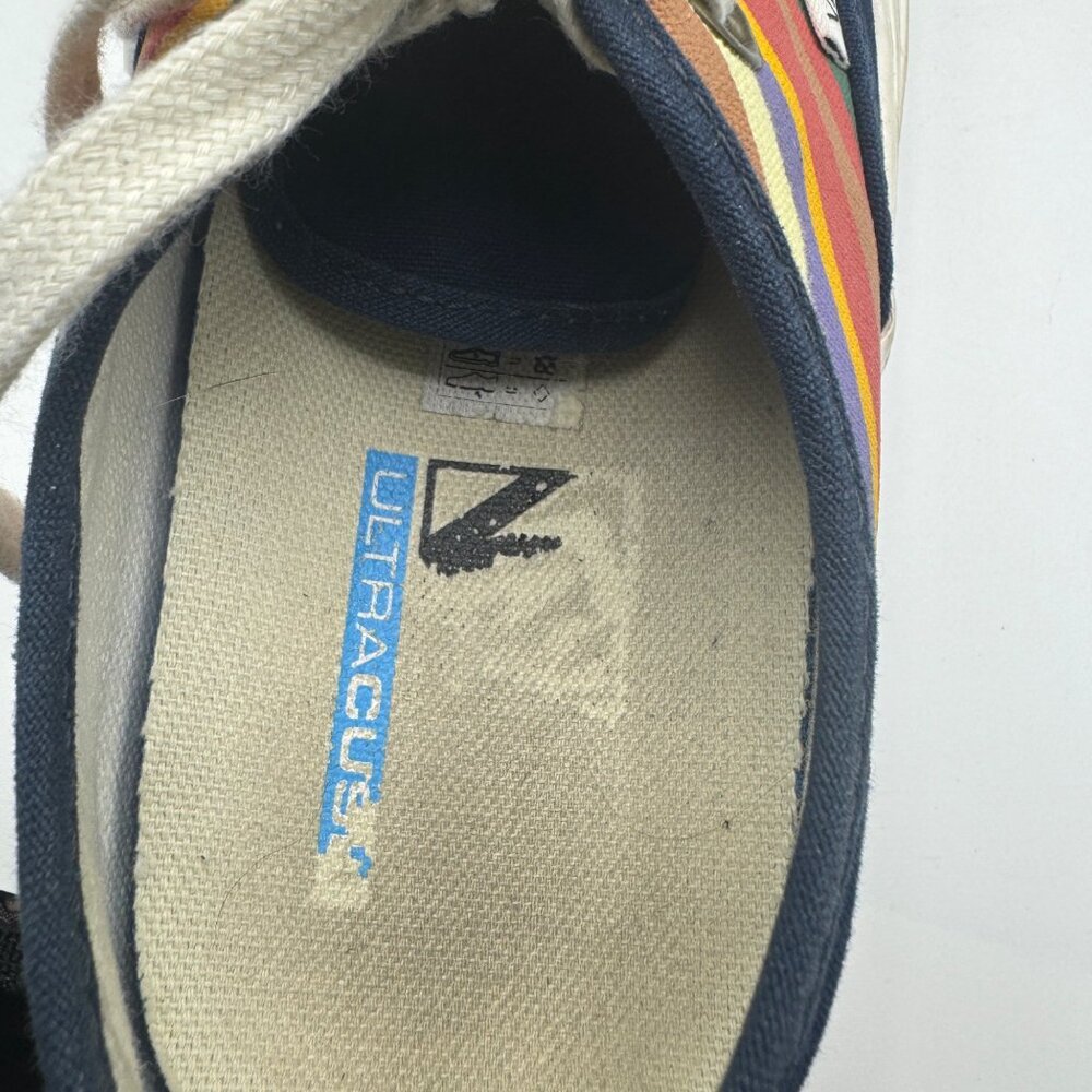 Vans Womens UltraCush Navy Canvas Shoes W/ Multicolor Stripes Size 5.5 US - Picture 4 of 9